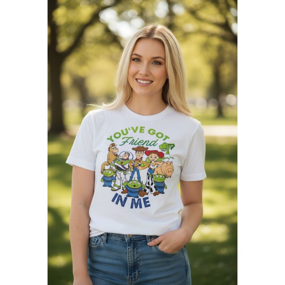 Disney Pixar Toy Story Woody Buzz Lightyear Aliens Hamm Unisex Medium T Shirt